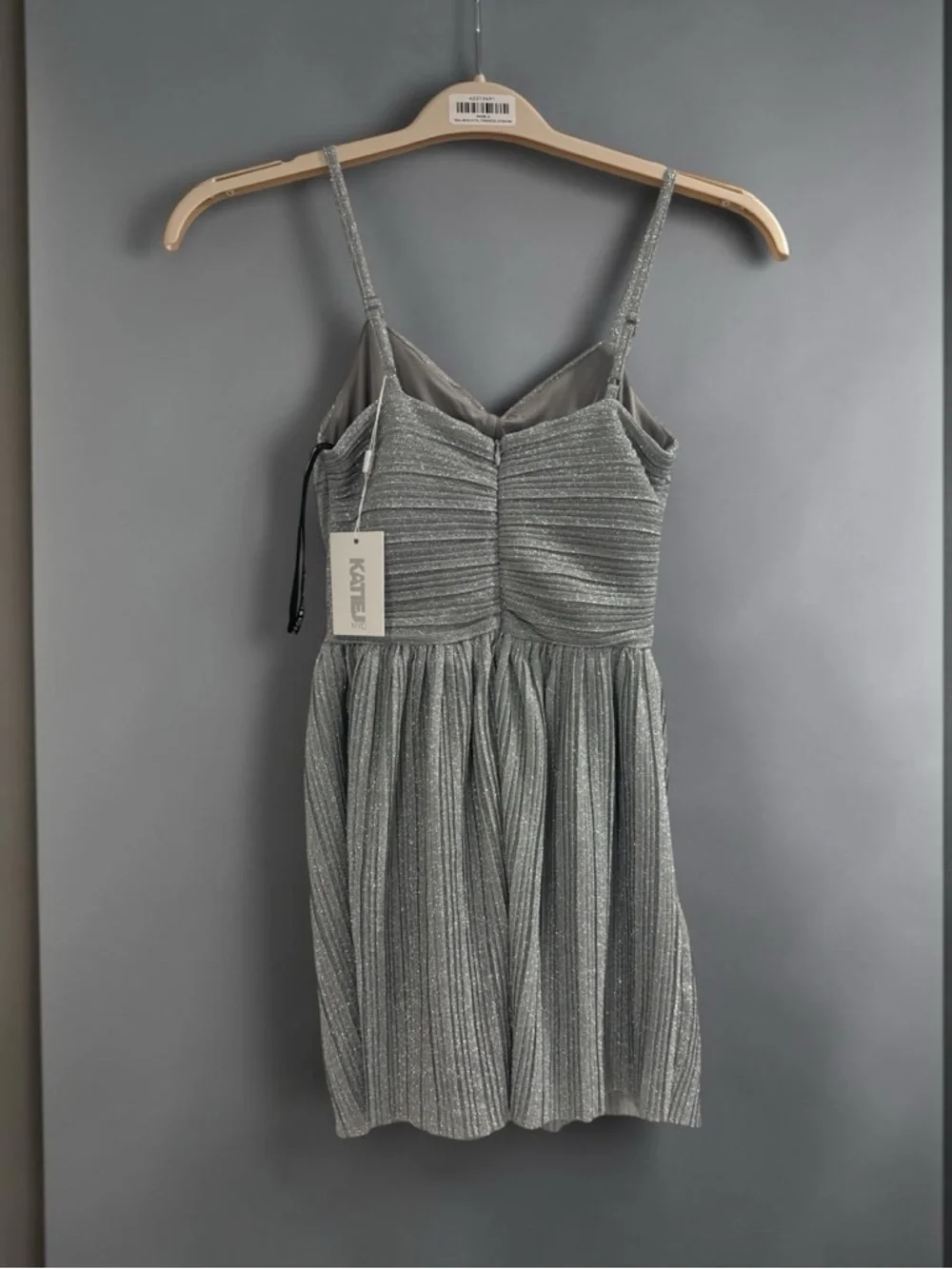 Katie J NYC Girls Silver Sparkle Dress
